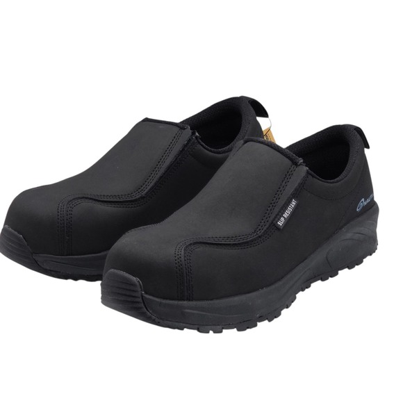 Nautilus N2531 Women's Black Safety Shoes 9.5M Guard Slip On Metal Free Leather - Picture 8 of 15